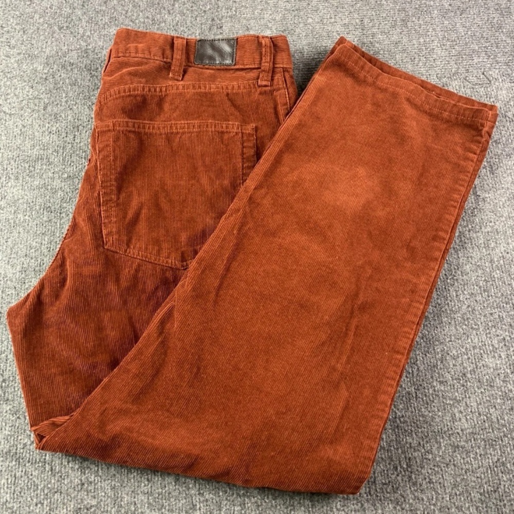 Lands’ End Traditional Fit Mens 100% Cotton Corduroy Pants Size 36x30 Ochre